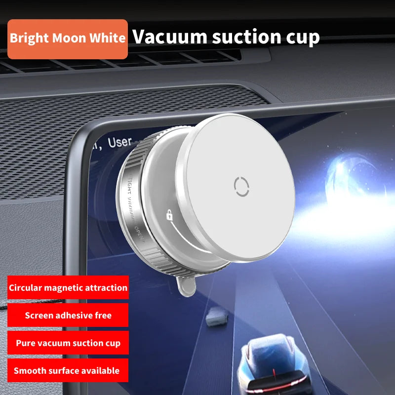 K009 Car Phone Holder Mechanical Vacuum Suction Cup Strong Magnetic Adsorption Bracket For Gym Kitchen Car Navigation Stand