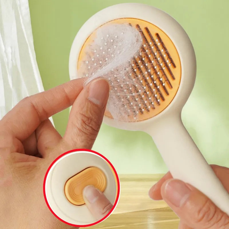 Self-Cleaning Pet Grooming Brush