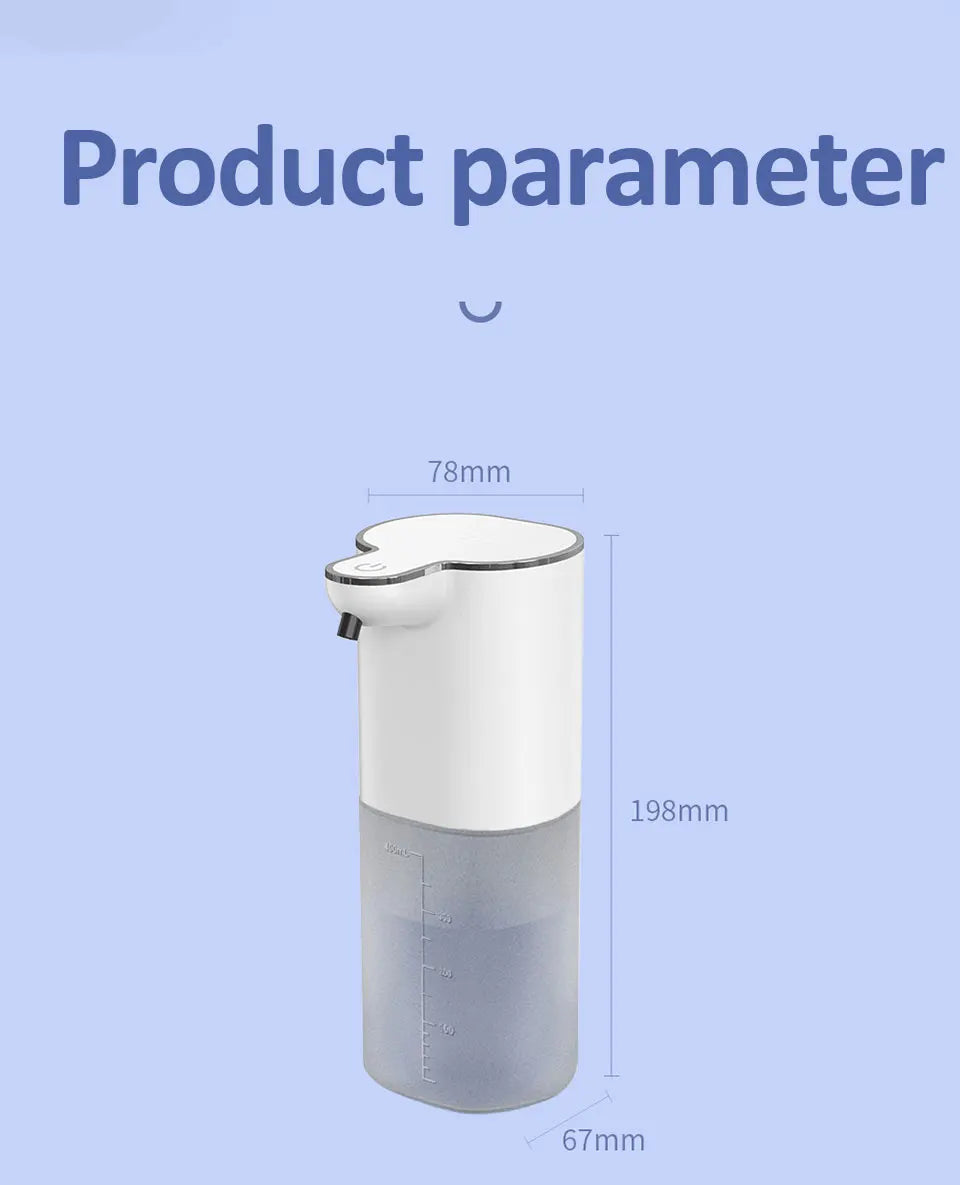 Automatic Soap Dispensers 400ml 4-Gears Adjustable Bathroom Smart Washing Hand Machine USB Rechargeable Touchless Hand Sanitizer