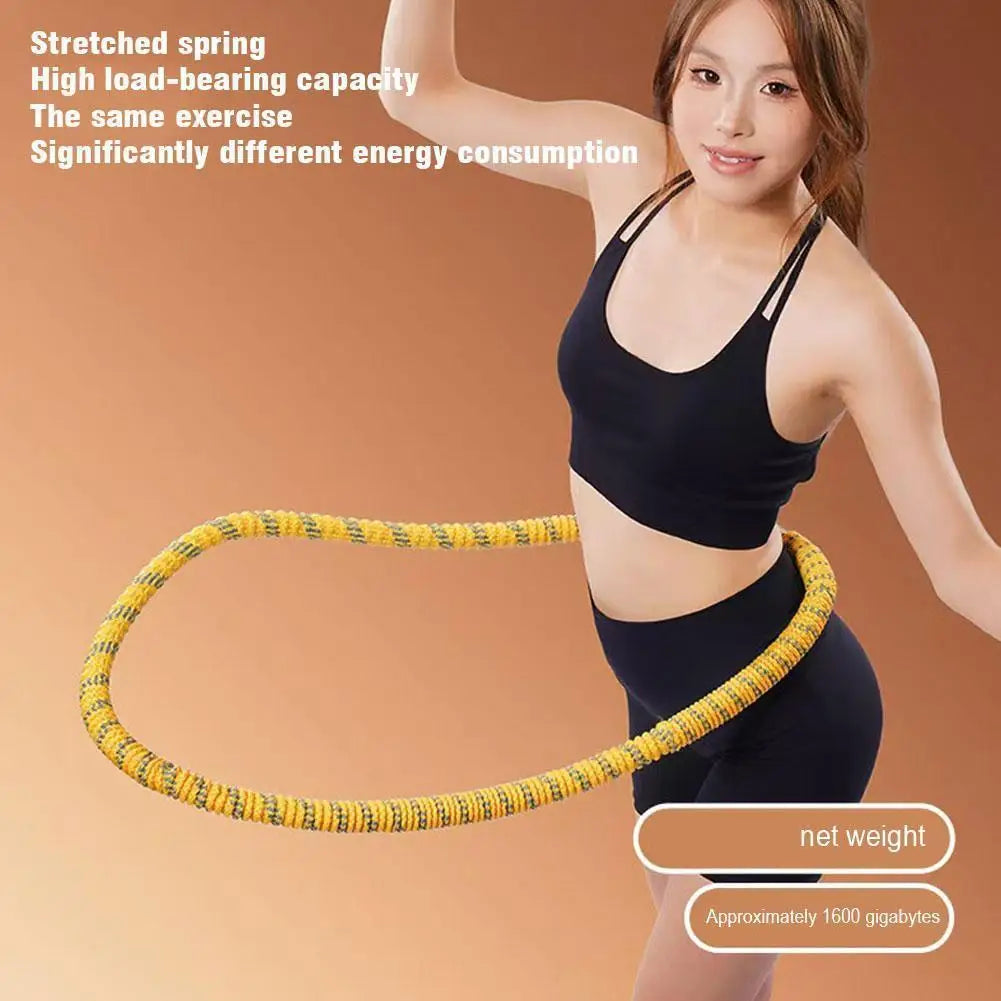 Fitness Circle Portable Exercise Ring Foldable Waist Shaping Soft Spring Circle Abdominal Exercise Ring Used for Aerobic Exercis