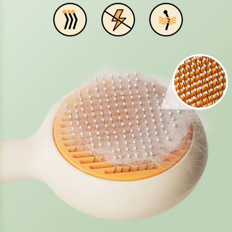 Self-Cleaning Pet Grooming Brush