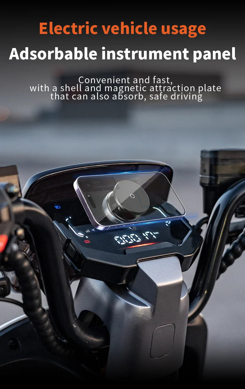 K009 Car Phone Holder Mechanical Vacuum Suction Cup Strong Magnetic Adsorption Bracket For Gym Kitchen Car Navigation Stand
