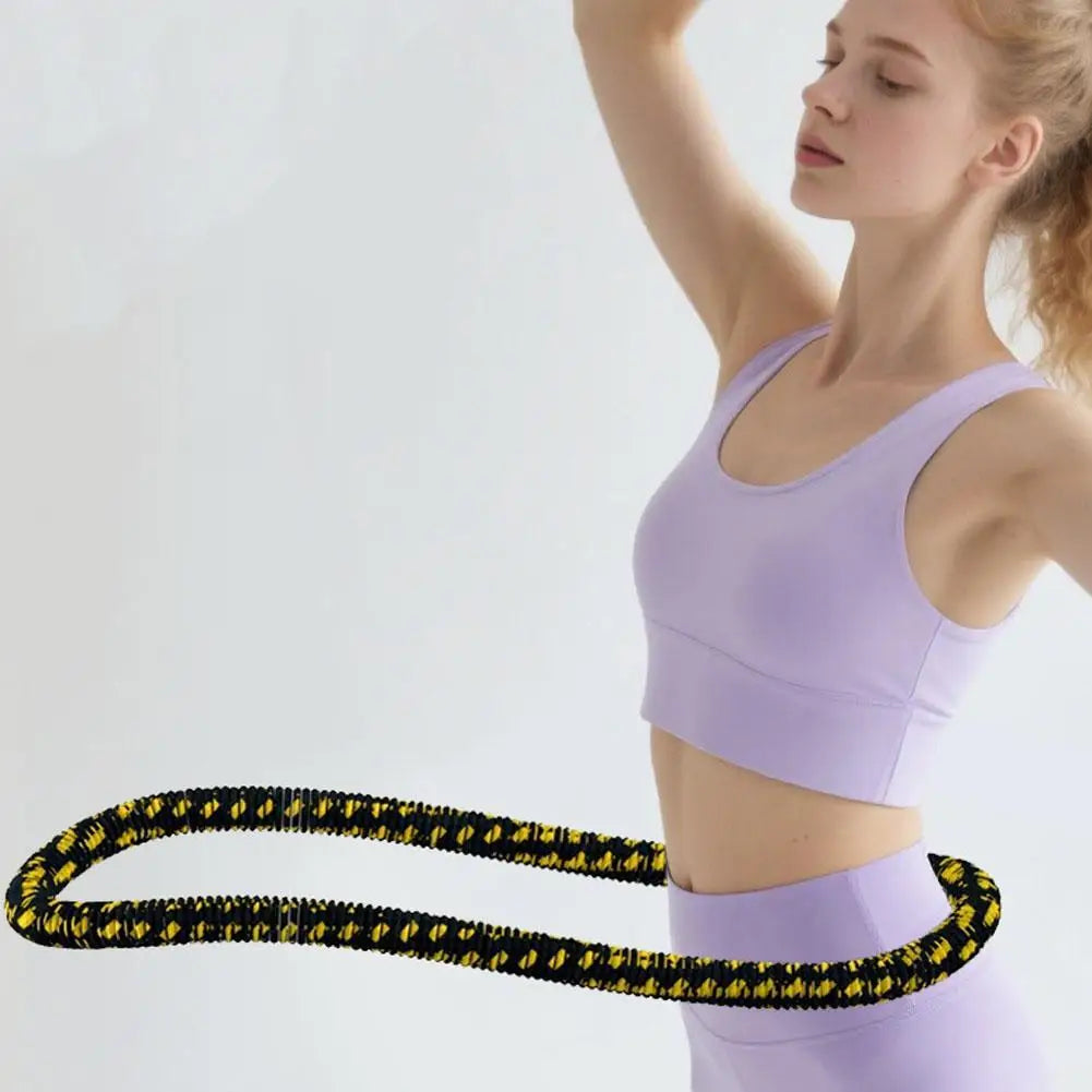 Fitness Circle Portable Exercise Ring Foldable Waist Shaping Soft Spring Circle Abdominal Exercise Ring Used for Aerobic Exercis