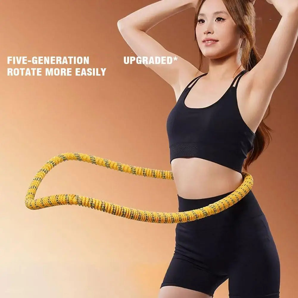 Fitness Circle Portable Exercise Ring Foldable Waist Shaping Soft Spring Circle Abdominal Exercise Ring Used for Aerobic Exercis