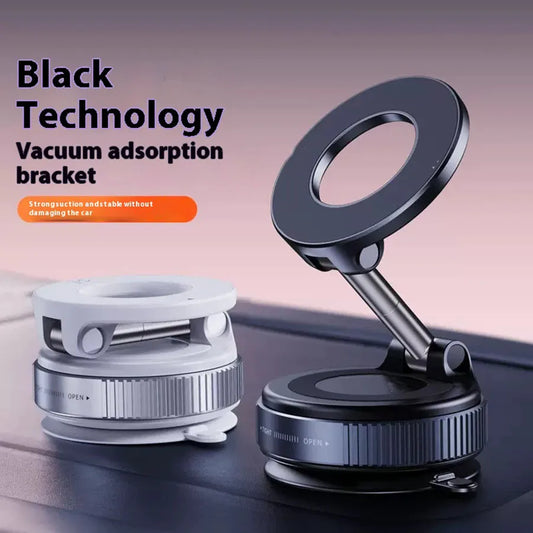 Upgraded 360° Vacuum Magnetic Phone Holder, Magnetic Car Phone Mount, Hands-Free Suction Cup Phone Holder for Car/Gym/Mirror