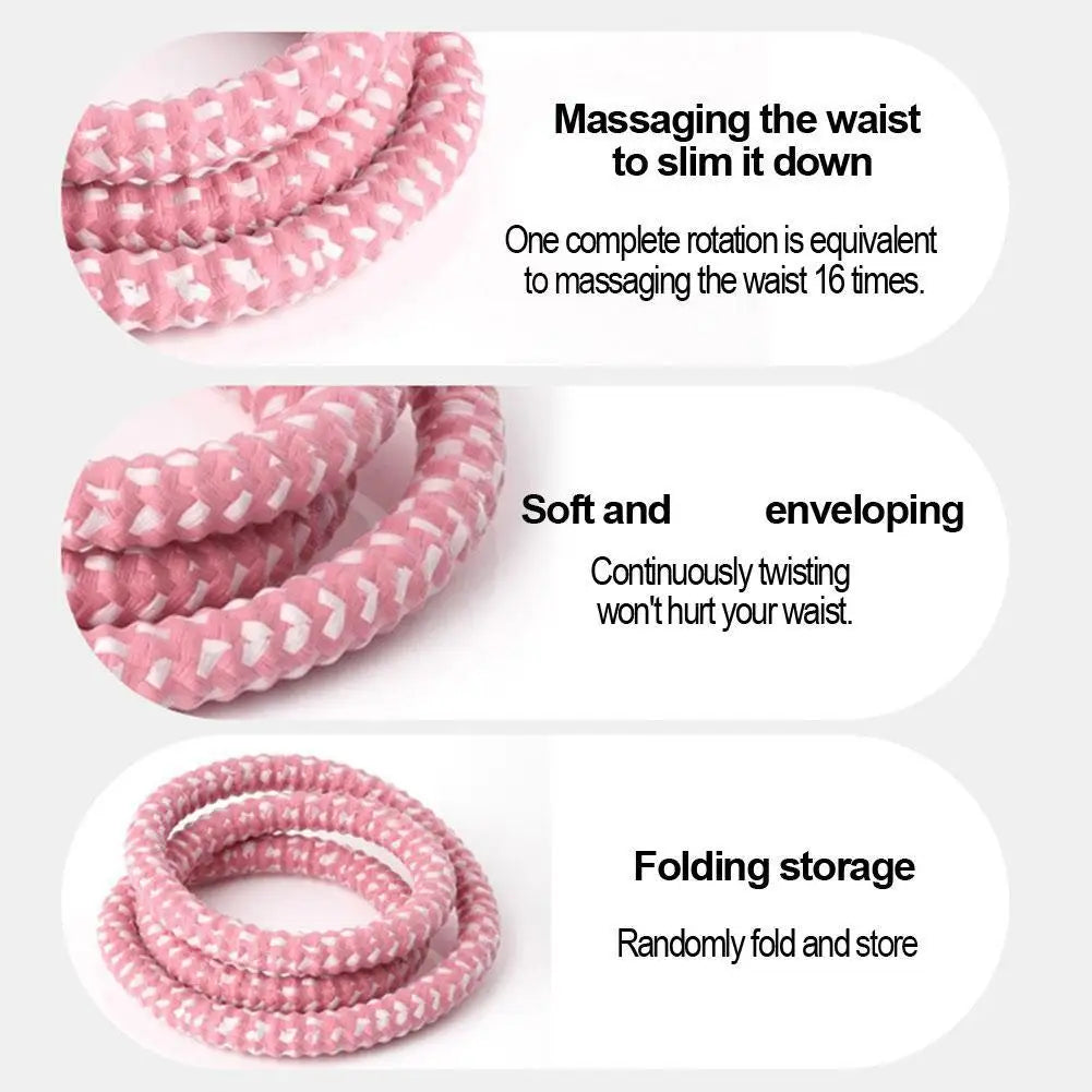 Fitness Circle Portable Exercise Ring Foldable Waist Shaping Soft Spring Circle Abdominal Exercise Ring Used for Aerobic Exercis