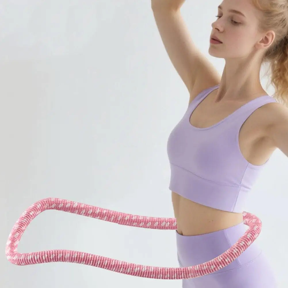 Fitness Circle Portable Exercise Ring Foldable Waist Shaping Soft Spring Circle Abdominal Exercise Ring Used for Aerobic Exercis