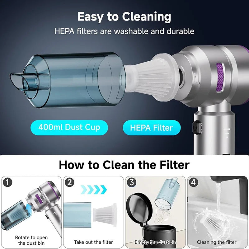 Mini Car Vacuum Cleaner Pro