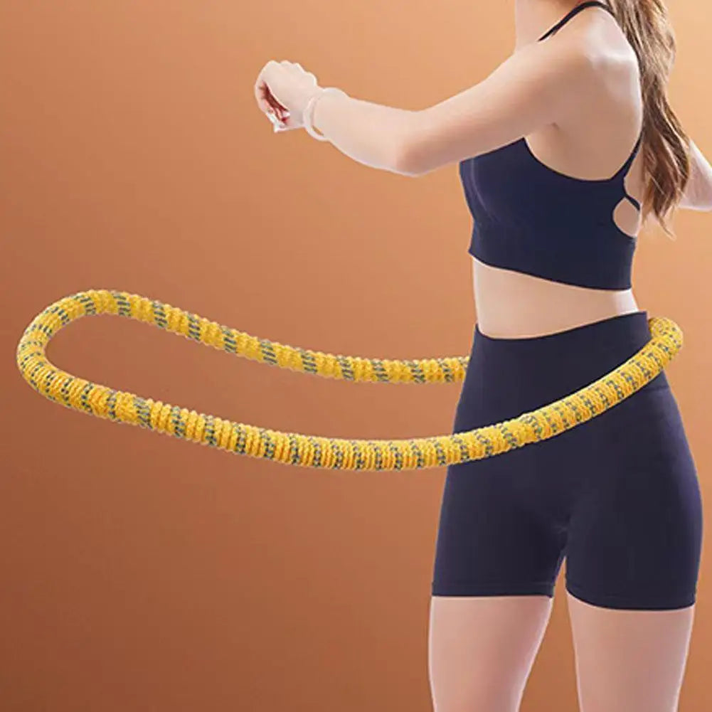 Fitness Circle Portable Exercise Ring Foldable Waist Shaping Soft Spring Circle Abdominal Exercise Ring Used for Aerobic Exercis