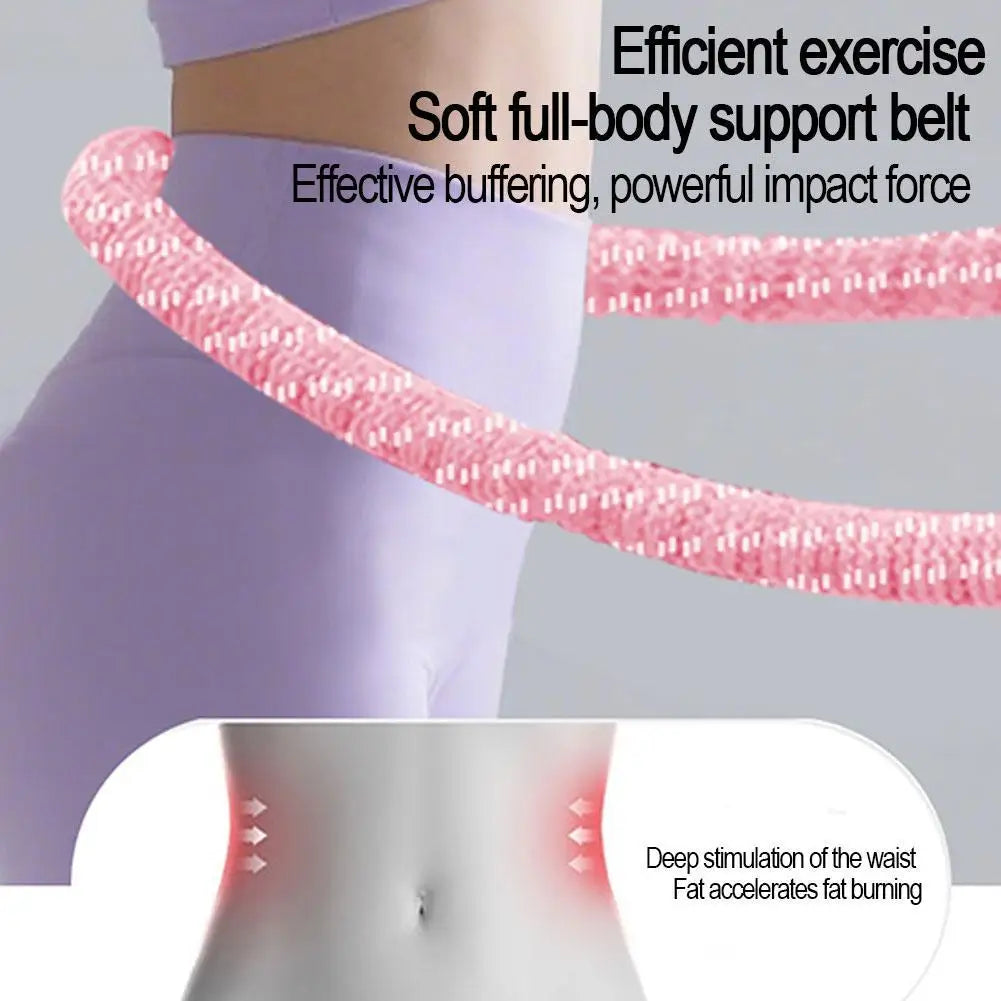 Fitness Circle Portable Exercise Ring Foldable Waist Shaping Soft Spring Circle Abdominal Exercise Ring Used for Aerobic Exercis